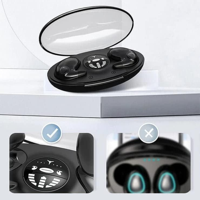 Dodoup MD538 Invisible Sleep Wireless Earphones, Bluetooth-Compatible5.3 Hidden Earbuds, IPX5 Waterproof Touch Control Earphones