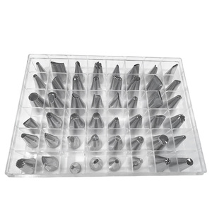 Ensemble de 24 embouts de pâtisserie en acier inoxydable, outils de décoration de gâteaux, embouts ronds pour la pâtisserie et la décoration de gâteaux - Product Image 1