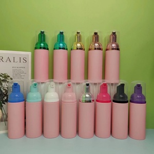 Empty Cosmetic Facial Wash Cleanser 50ml 60ml pink PET Plastic Mousse Foam <b>Pump</b> <b>Bottle</b> - Product Image 6