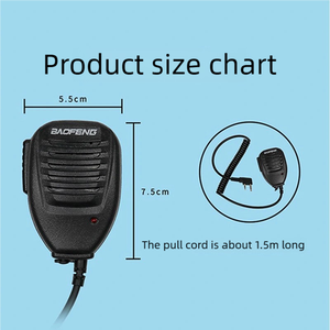 Micrófono de Mano Universal <span class=keywords><strong>Baofeng</strong></span> K Port Anticaída con Altavoz, Micrófono de Hombro para <span class=keywords><strong>Walkie</strong></span> <span class=keywords><strong>Talkie</strong></span>, OEM ODM con Color Personalizado Disponible - Product Image 5