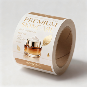 Custom <strong>Label</strong> Stickers logo Skincare Cosmetic Bottles <strong>Waterproof</strong> Vinyl PVC Printing Gold Foil Essential Oil Packaging <strong>Labels</strong> - Product Image 1