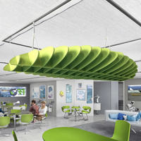 Panneau acoustique suspendu en feutre absorbant insonorisant décoratif pour hôtel moderne 100% polyester