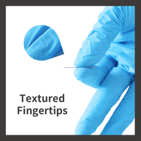 Gants jetables en nitrile poudre bleue sans latex 3.5g pour la transformation des aliments cuisson cuisson services hôteliers gants en gros
