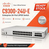 Switch Cisco Catalyst C9300-24U-E de 24 Puertos RJ45 UPOE, Switch Ethernet L3 Inteligente Administrado para Empresas, C9300 24U E, Nuevo en Stock