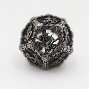 Xúc Xắc Đa Diện Dnd Tùy Chỉnh Xúc Xắc RPG Xúc Xắc Rồng Kim Loại Rỗng - Product Image 2