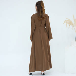 Nida Tissu Robe Abaya Avec Poche <span class=keywords><strong>Ceinture</strong></span> Femmes Doux Soyeux <span class=keywords><strong>Caftan</strong></span> Modeste Abayas Islamique Musulman Vêtements Intérieur Maxi Longues Robes - Product Image 3