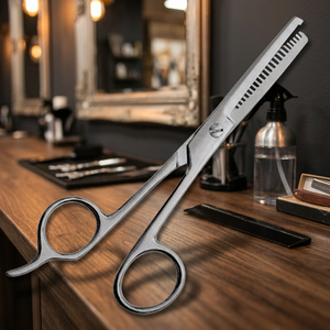 ASAP BEAUTY PAKISTAN - Juego de Tijeras de Peluquería Profesionales de Acero Inoxidable Japonés de 6 Pulgadas, para Diestros, con Mango Largo y 26 Dientes - Product Image 1