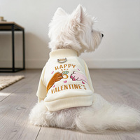 PETCIRCLE Polyester huisdierkleding voor kleine honden/puppy's Leuke herfst/winter warme tops Valentijnsdag shirts met ronde hals