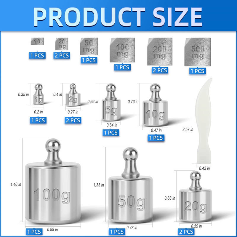 Scale Calibration Weight Kit Precision Steel Calibration Weights ...