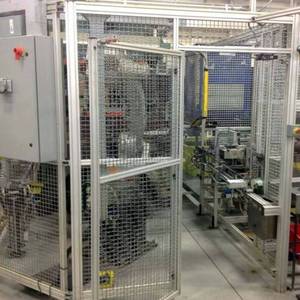 Sistema de protección de máquina Valla de aislamiento de malla de alambre de perfil de aluminio para Taller/almacén/robot - Product Image 6