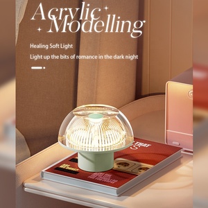 Lampe de bureau LED rechargeable et personnalisable Veilleuse champignon en aluminium à main - Product Image 3