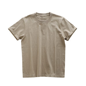 2025 été vêtements pour femmes de haute qualité 280g coton épais à manches courtes coupe ample solide confortable <span class=keywords><strong>kaki</strong></span> Base T-<span class=keywords><strong>Shirt</strong></span> - Product Image 1