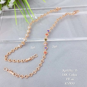 เครื่องประดับแฟชั่นซูปิงปี 2020 สีทอง 18k ประดับด้วยหินหลากสี ตัวล็อคนาฬิกาแบบเรียบง่าย สร้อยข้อมือสำหรับสาวๆ - Product Image 5