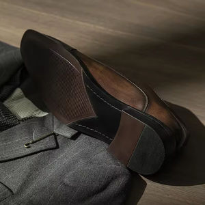 Chaussures Richelieu en Cuir Véritable pour Hommes, Modèle Business Formel 2025, Nouvelle Collection, Bout Carré, Semelle Épaisse, Rehaussantes, Antidérapantes, Intemporelles - Product Image 4