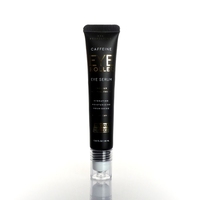 Tube PE mat de luxe avec estampage à chaud, 20ml, 25ml, 30ml, avec 3 têtes de massage à bille pour sérum contour des yeux, emballage cosmétique en plastique non scellé