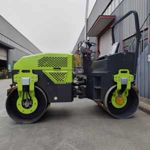 Haute qualité 4T Mini <span class=keywords><strong>rouleau</strong></span> de route 4000kg Construction compacteur de sol vibrant Double tambour haut compactage moteur pompe moteur - Product Image 2