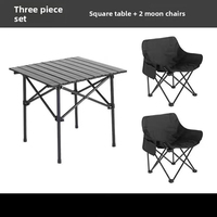 E-RIKE table pliante ultralégère en métal robuste chaise de camping portable pliable et ensembles de table pour l'extérieur