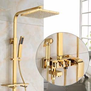 <span class=keywords><strong>Ensemble</strong></span> de <span class=keywords><strong>douche</strong></span> en or tout cuivre pour la maison européenne Buse d'appoint de pulvérisation de pluie douce à température constante pour le <span class=keywords><strong>bain</strong></span> comprend des hôtels - Product Image 6