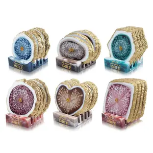 Molde de resina epoxi de cristal DIY, bandeja ovalada Irregular, posavasos, espejo, molde de silicona para Resina, plato de fruta, <span class=keywords><strong>disco</strong></span>, moldes de decoración del hogar - Product Image 3