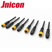 Jnicon Push Lock M12 Câble de connecteur mâle femelle LED 5 broches étanche pour l'éclairage