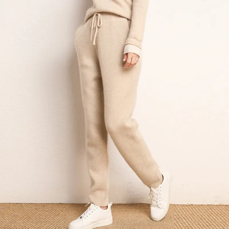 Sỉ AW Quần Nữ Sang Trọng Tùy Chỉnh Quần Cashmere Mềm Cho Nữ