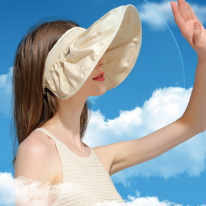 Berretto da sole da donna 2 in 1 cappello a secchiello convertibile per escursioni e giochi d'acqua - Product Image 1