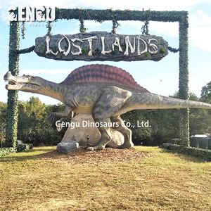 Dinosaurio Animatronic <span class=keywords><strong>de</strong></span> tamaño Real, modelo <span class=keywords><strong>de</strong></span> <span class=keywords><strong>parque</strong></span> interior 3D, dinosaurio para centros comerciales, lugares públicos, aeropuertos, guarderías, guarderías, Metal - Product Image 5