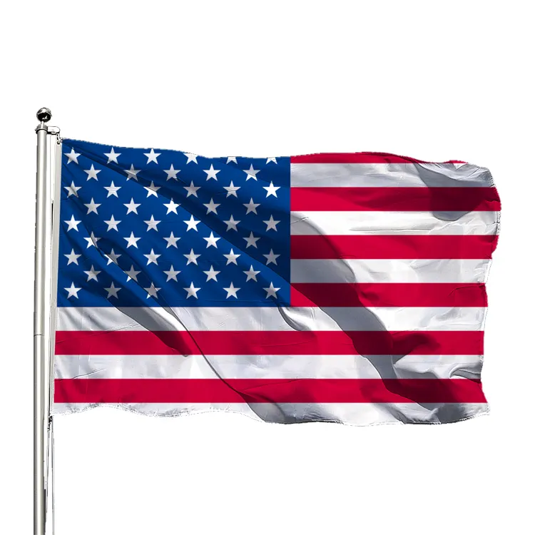도매 3x5ft 90x150cm 폴리에스터 소재 2 그로밋 미국 미국 국가 국기