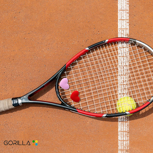 רטט טניס דופק בצורת לב סיליקון מחבט זעזועים מחרוזת זעזועים - Product Image 3