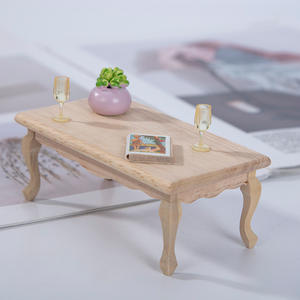 Mesa de centro de Color de registro de madera a escala 1:12, modelo Mini para casa de muñecas, muebles de sala de estar, juguete DIY, adorno artesanal, regalos para - Product Image 4