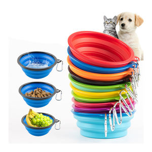 Penjualan Terbaik disesuaikan kualitas tinggi dilipat mangkuk anjing portabel dilipat mangkuk air silikon mangkuk hewan peliharaan perjalanan - Product Image 1