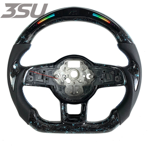 Volante de Alta Gama para Volkswagen GTI MK7 de <span class=keywords><strong>2015</strong></span> a 2019, con Forja Azul y Fibra de Carbono Negra - Product Image 1
