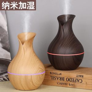 Mini humidificateur USB 130 ml à effet bois avec diffuseur d'arômes pour usage domestique - Product Image 3