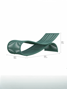 Chaise longue d'extérieur en aluminium et rotin pour hôtel, villa, terrasse, resort, jardin et piscine - Product Image 6