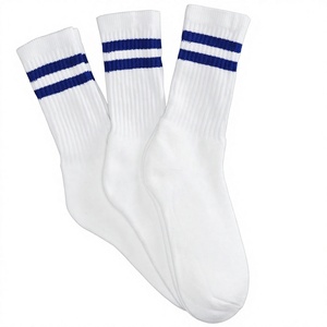 Chaussettes de sport rayées personnalisées de qualité supérieure, numéro 23, chaussettes rétro, vente en gros, étiquette privée, chaussettes athlétiques - Product Image 1