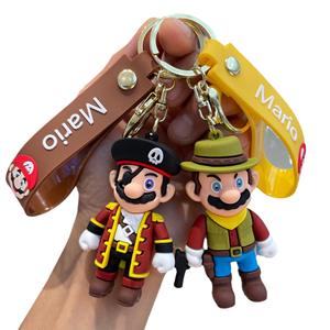 พวงกุญแจการ์ตูนลุยจิ 4 แบบ พวงกุญแจมาริโอ้ โอเดสซี พีวีซี ลายมาริโอ้คาวบอยในชุดโจรสลัด พร้อมหมวกทรงสูง - Product Image 1