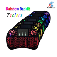 Control Remoto Inalámbrico I8 con Retroiluminación Colorida, Batería Recargable, Material ABS, Código Fijo, Marca OEM/ODM para TV Box