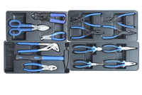 ELEHAND Chariot à outils professionnel en acier au carbone de qualité industrielle pour réparation automobile, 7 niveaux, robuste, 221 pièces, sur roulettes