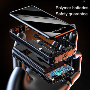 20000mAh ngân hàng điện bên ngoài pin 2USB sạc nhanh Powerbank sạc di động cho <span class=keywords><strong>Iphone</strong></span> 11 Pro Samsung Máy tính xách tay ngân hàng điện - Product Image 6