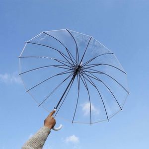 Parapluie droit personnalisé avec logo, coloré, grand, épaissi, coupe-vent, imperméable, pour mariage et extérieur - Product Image 3