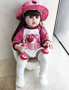 Poupée Reborn en Silicone de 24 Pouces, Réaliste, Souple, Ponderée, Mignonne, pour Filles, avec Fonction de Succion des Doigts - Product Image 6