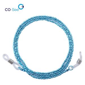 Chaînes de <span class=keywords><strong>lunettes</strong></span> à perles brillantes Chaîne de <span class=keywords><strong>lunettes</strong></span> de soleil en métal - Product Image 3