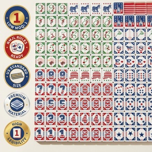 Ensemble de Mahjong Américain Artisanal de Luxe Moderne, 160 Tuiles en Acrylique Haute Densité |   Jeu de <span class=keywords><strong>poker</strong></span> portable Jumbo Tiles - Product Image 2