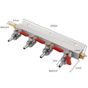 <span class=keywords><strong>Distributore</strong></span> <span class=keywords><strong>di</strong></span> <span class=keywords><strong>Gas</strong></span> CO2 per Birra Fatta in Casa, Sistema Collettore a 4 Vie con Valvola <span class=keywords><strong>di</strong></span> Non Ritorno a Barb da 7mm per Kegerator - Product Image 5