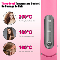 Mini Plancha de Pelo Inalámbrica, 3 Niveles de Temperatura, Cerámica, Herramienta Portátil para Peinar el Cabello