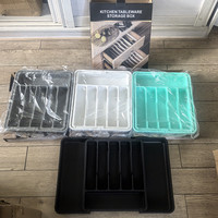 Organizador de Cubiertos Ajustable de Plástico Plateado, Bandeja Expandible para Utensilios de Cocina, Soporte de Almacenamiento de Cubiertos y Cuchillos sin BPA
