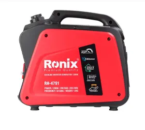 Ronix Inverter Digital bensin portabel, Generator RH-4791 Super senyap Mini 2,2 kW dengan pegangan praktis
