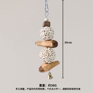 WAFAHOME Juguete para loros: Bola <span class=keywords><strong>de</strong></span> lana ecológica y bonita para masticar, con decoración <span class=keywords><strong>de</strong></span> fruta <span class=keywords><strong>de</strong></span> <span class=keywords><strong>carambola</strong></span>, para aliviar el aburrimiento y prevenir mordeduras. - Product Image 2