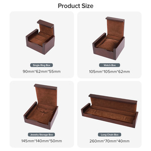SUNDO di fascia alta oro saudita anello in <span class=keywords><strong>argento</strong></span> collegato braccialetto di gioielli scatola di <span class=keywords><strong>legno</strong></span> anello di fidanzamento scatola di <span class=keywords><strong>legno</strong></span> per il centro commerciale - Product Image 5