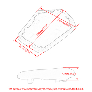 Cojín de Asiento Trasero para Motocicleta Compatible con <span class=keywords><strong>Honda</strong></span> CBR1000RR <span class=keywords><strong>CBR</strong></span> <span class=keywords><strong>1000</strong></span> <span class=keywords><strong>RR</strong></span> 2008 2009 2010 2011 <span class=keywords><strong>2012</strong></span> 2013 2014 2015 2016 - Product Image 3